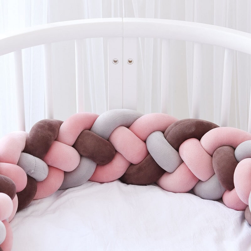 Braided Cot Bumper - Spandex Velvet with PP Cotton Filling