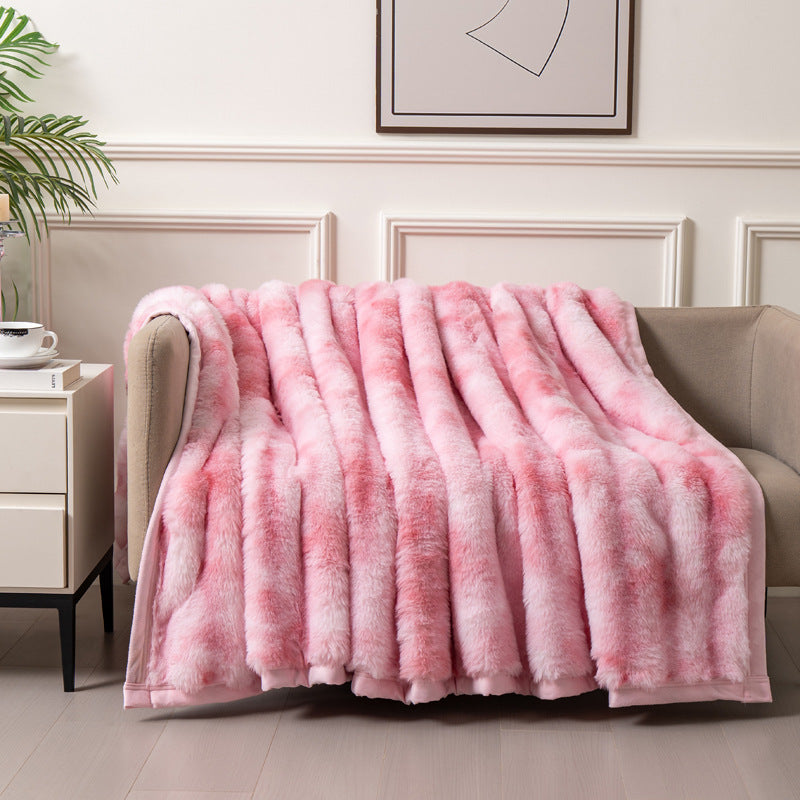 Tie-Dye Fleece Throw Blanket - Soft Polyester