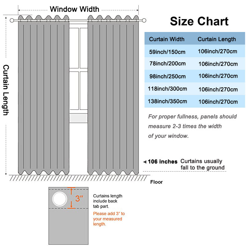 Star Blackout Curtain - Double-Layer Sheer Polyester Panel 90% Blackout