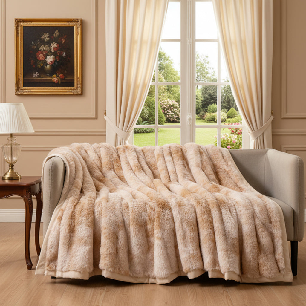 Tie-Dye Fleece Throw Blanket - Soft Polyester
