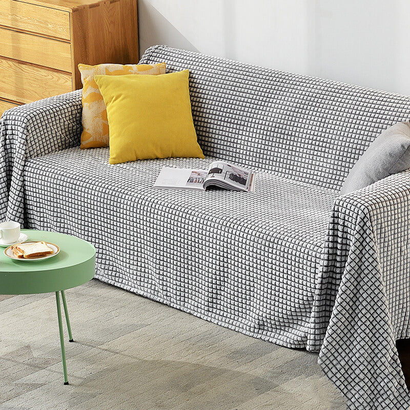 Flannel Sofa Throw Blanket - Double-Sided Microfibre Polyester