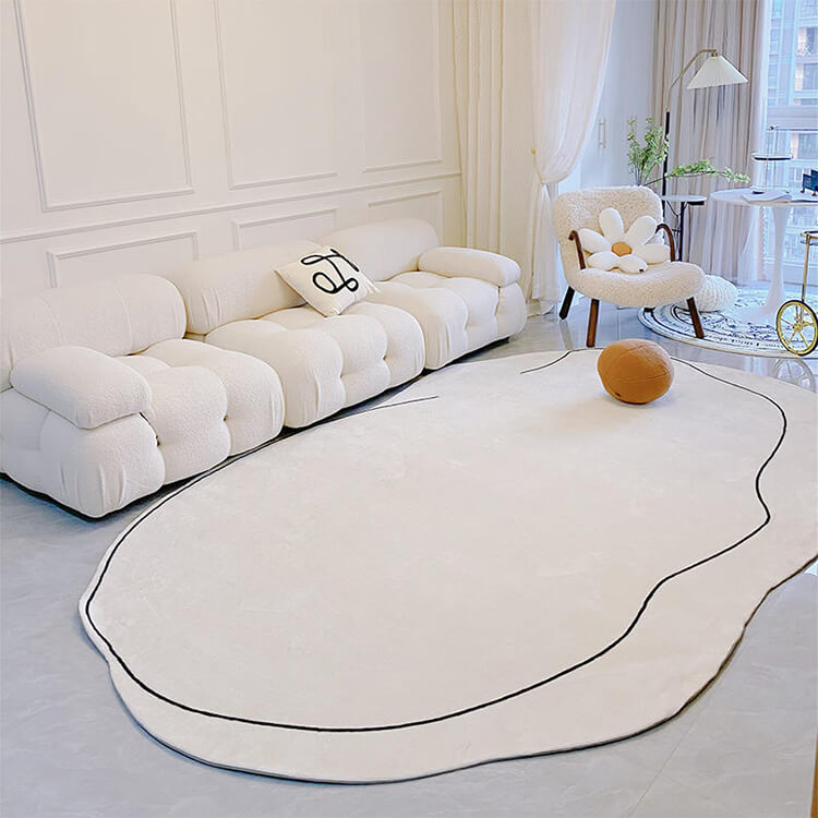 Irregular Area Rug - Polyester with TPR Non-Slip Backing