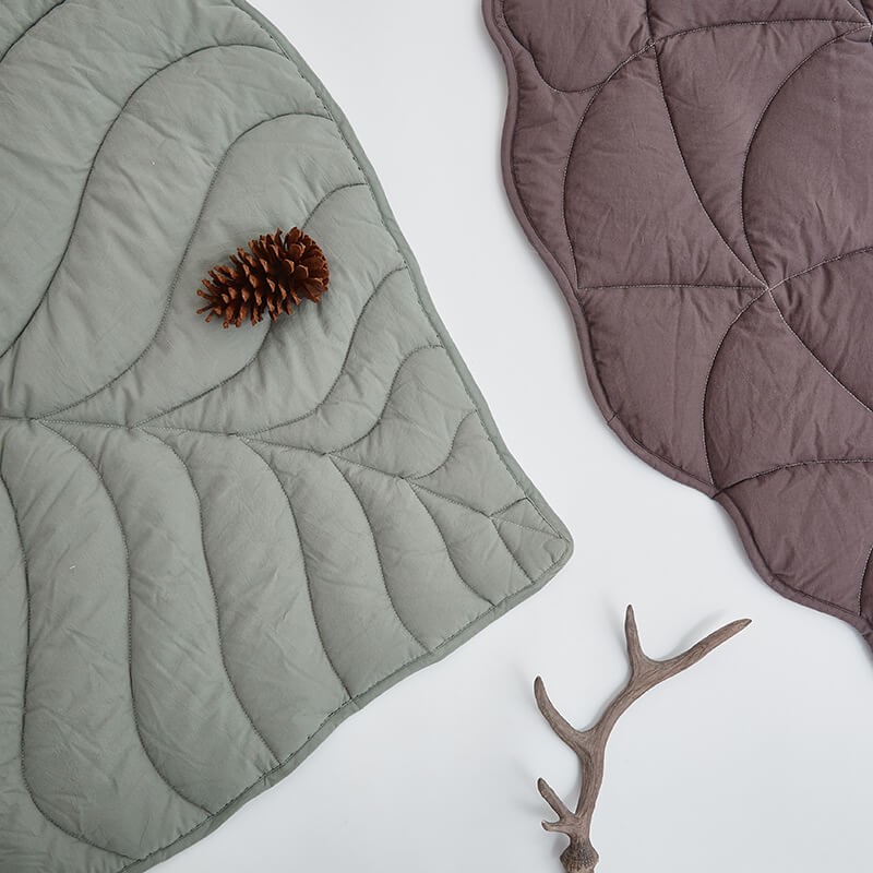 Cotton Leaf Play Mat - Quilted Organic Cotton with PP Filling