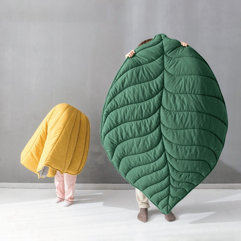 Cotton Leaf Play Mat - Quilted Organic Cotton with PP Filling