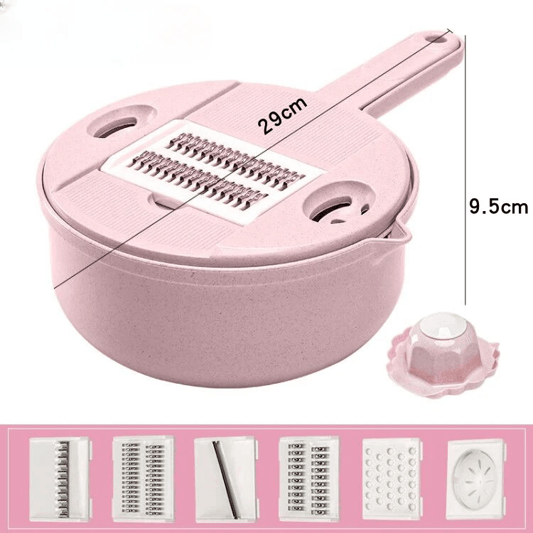 Vegetable Slicer Set - Stainless Steel Interchangeable Blades