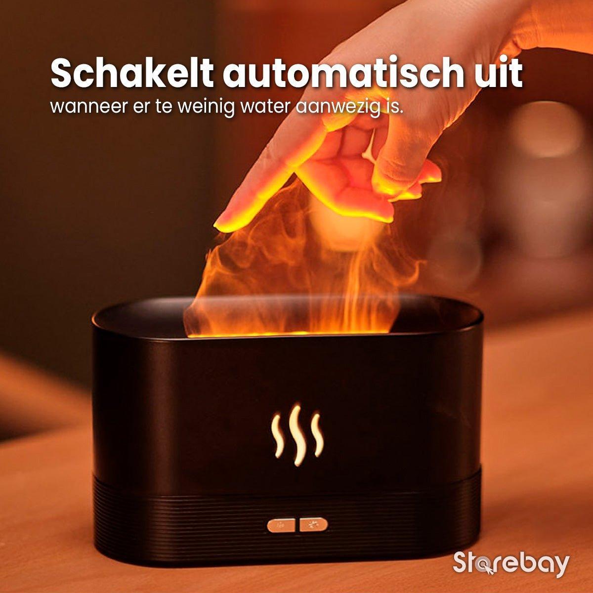 Flame Effect Aroma Diffuser - 180 ml Humidifier with LED Light