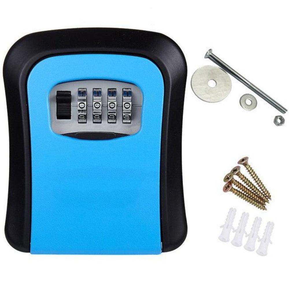 Wall-Mounted Key Safe - Steel Combination Lock