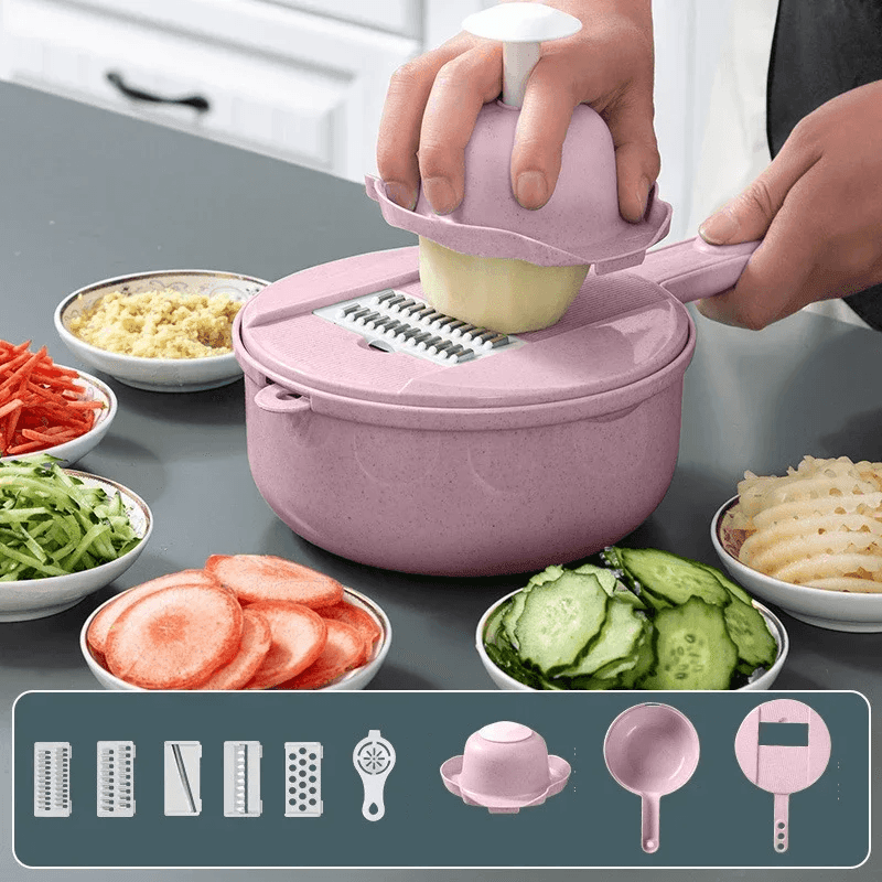 Vegetable Slicer Set - Stainless Steel Interchangeable Blades