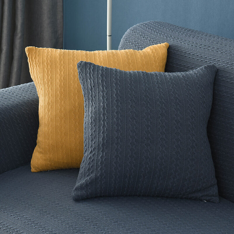 Knitted Sofa Throw Blanket - Cotton Polyester Extra Large Blanket