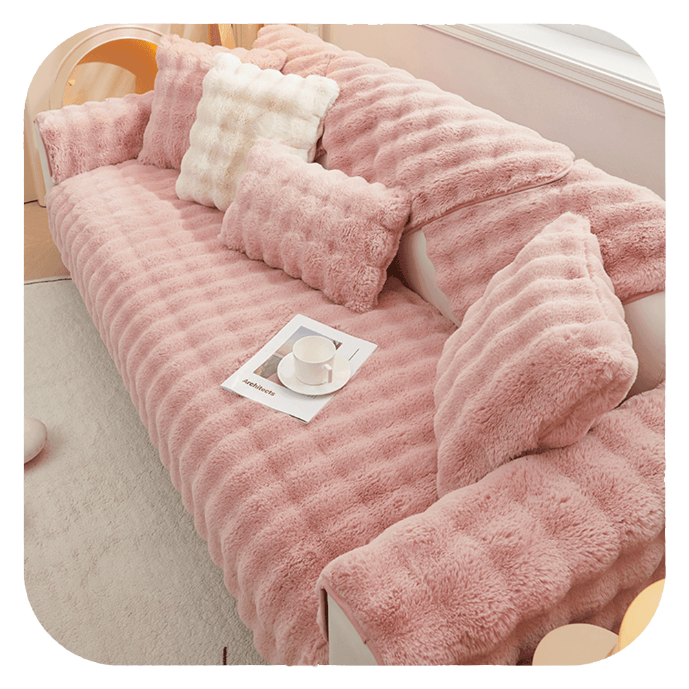 Plush Sofa Cover - Non-Slip Pet Protection