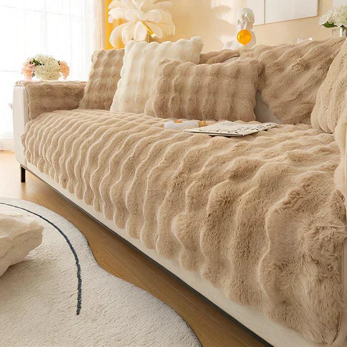 Plush Sofa Cover - Non-Slip Pet Protection