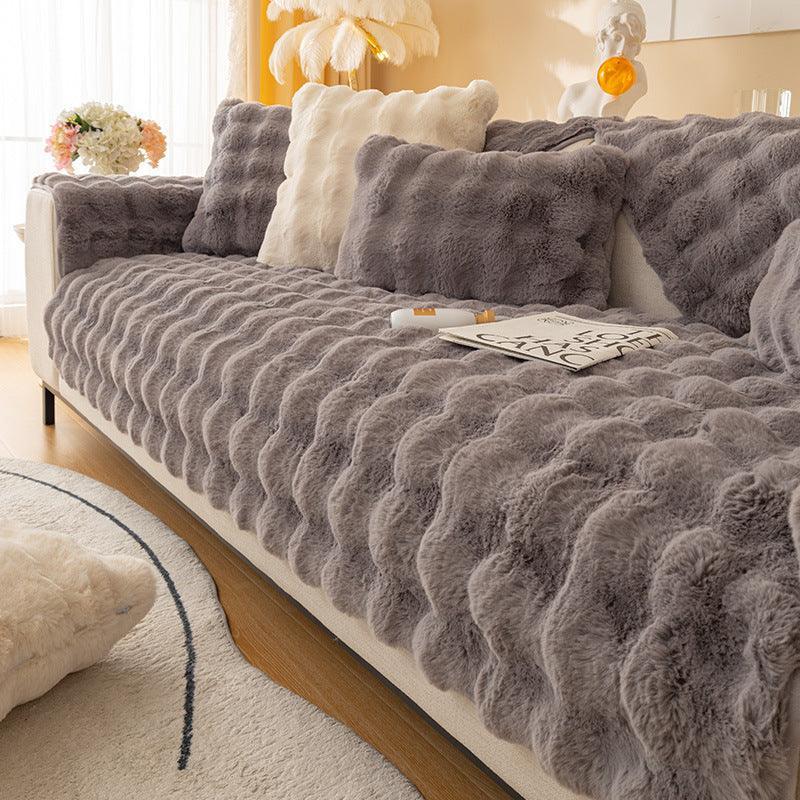Plush Sofa Cover - Non-Slip Pet Protection